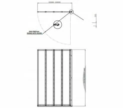 Aqualux Aqua 4 4-Fold 840mm X 1400mm Bath Screen