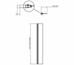 Aqualux Aqua 4 Splash Guard 200mm X 1400mm Polished Silver