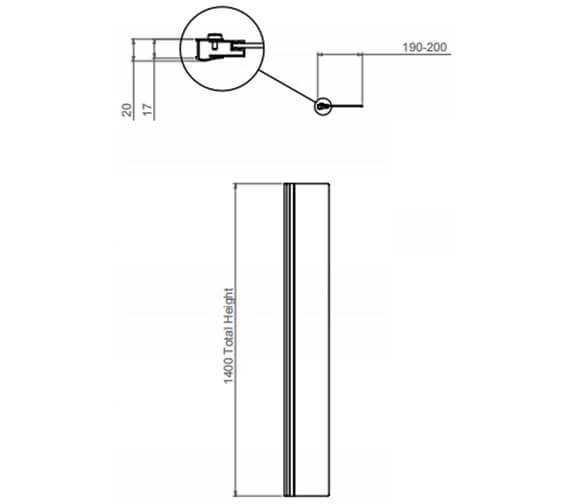 Aqualux Aqua 4 Splash Guard 200mm X 1400mm Polished Silver 1 Aqualux Aqua 4 Splash Guard 200mm X 1400mm Polished Silver