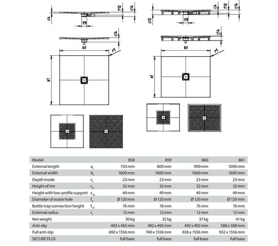 Kaldewei Avantgarde Conoflat 1600mm Rectangular Steel Shower Tray White 2 Kaldewei Avantgarde Conoflat 1600mm Rectangular Steel Shower Tray White - Image 2