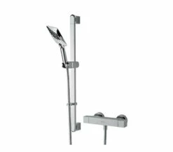 Bristan Quadrato Thermostatic Surface Mounted Chrome Bar Shower Valve