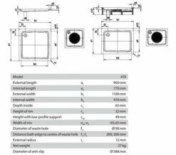 Kaldewei Advantage Duschplan 1100mm Rectangular Steel Shower Tray White -Duravit Sales Shop M700 2021 10 5 13 19 36 359