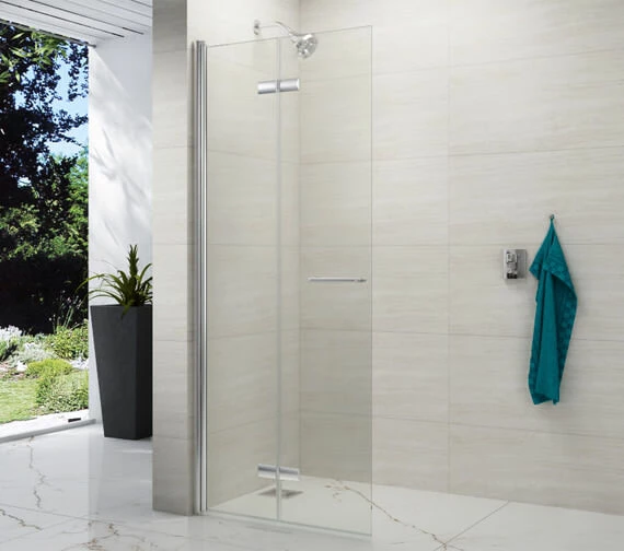 Merlyn 8 Series Hinged Bifold Showerwall Door 760 X 760mm 1 Merlyn 8 Series Hinged Bifold Showerwall Door 760 X 760mm