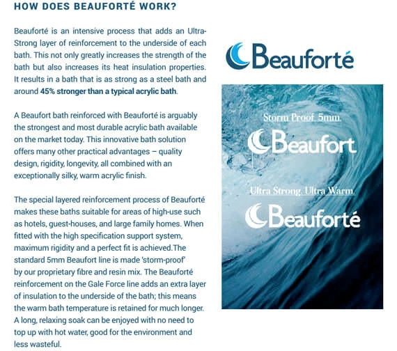 Joseph Miles Biscay Beauforte Reinforced Double Ended White Bath 5 Joseph Miles Biscay Beauforte Reinforced Double Ended White Bath - Image 5