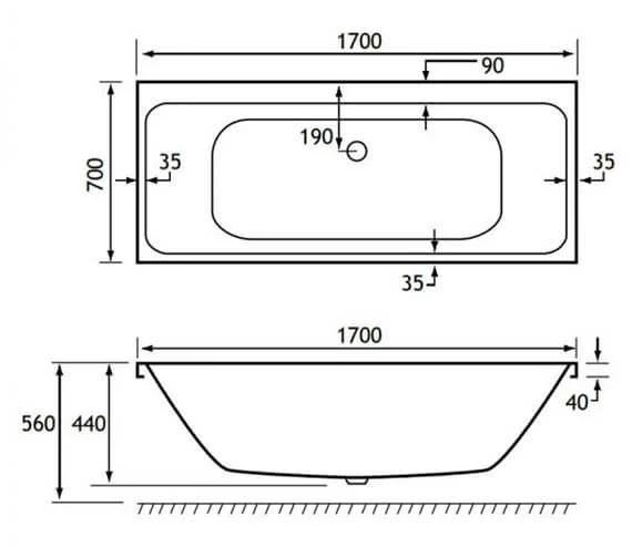 Joseph Miles Malin White 5mm Acrylic Bath - Double Ended 5 Joseph Miles Malin White 5mm Acrylic Bath - Double Ended - Image 5