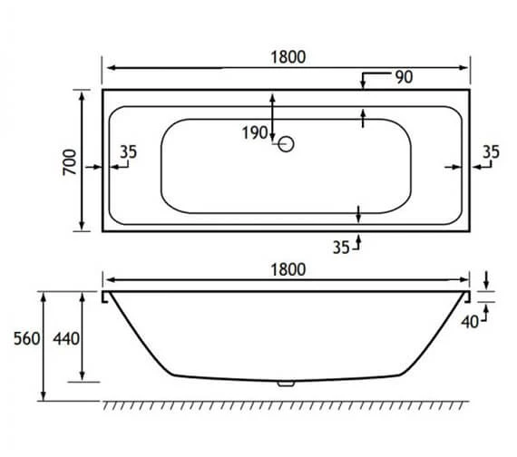Joseph Miles Malin White 5mm Acrylic Bath - Double Ended 7 Joseph Miles Malin White 5mm Acrylic Bath - Double Ended - Image 7