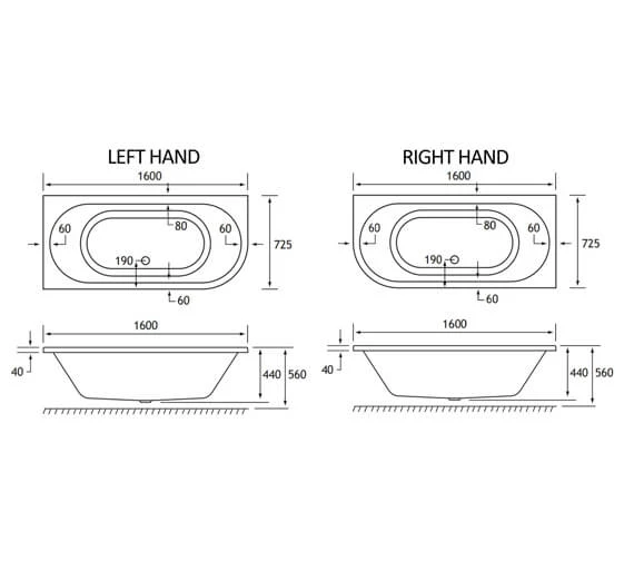 Joseph Miles Biscay Beauforte Reinforced Double Ended White Bath 2 Joseph Miles Biscay Beauforte Reinforced Double Ended White Bath - Image 2