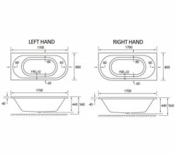 Joseph Miles Biscay Double Ended White 5mm Acrylic Bath -Duravit Sales Shop M700 2021 11 27 8 40 8 595.8 1