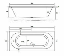 Joseph Miles Biscay Beauforte Reinforced Double Ended Straight Edge White Bath -Duravit Sales Shop M700 2021 12 14 11 16 9 388 1