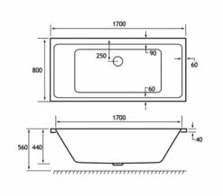 Joseph Miles Portland Double Ended Rectangular White Bath - 5mm Acrylic -Duravit Sales Shop M700 2021 12 15 11 2 21 161