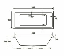 Joseph Miles Portland Double Ended Rectangular White Bath - 5mm Acrylic -Duravit Sales Shop M700 2021 12 15 11 4 17 787