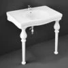 RAK Console Alexandra 1 Tap Hole White 845mm Basin With Ceramic Legs