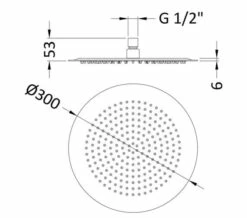Hudson Reed Round Fixed Shower Head Chrome -Duravit Sales Shop M700 2021 2 6 7 22 18 885