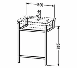 Duravit DuraStyle Floor-Mounted ACC Towel Rail For Washbasin -Duravit Sales Shop M700 2021 2 8 10 16 17 218