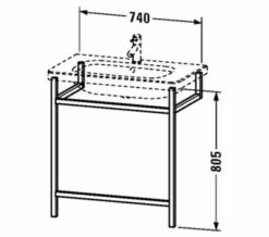 Duravit DuraStyle Floor-Mounted ACC Towel Rail For Washbasin -Duravit Sales Shop M700 2021 2 8 10 16 48 258
