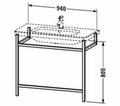 Duravit DuraStyle Floor-Mounted ACC Towel Rail For Washbasin -Duravit Sales Shop M700 2021 2 8 10 17 23 232