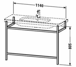 Duravit DuraStyle Floor-Mounted ACC Towel Rail For Washbasin -Duravit Sales Shop M700 2021 2 8 10 17 51 780