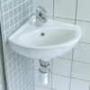 Lecico Atlas 470mm Wide Corner White Basin