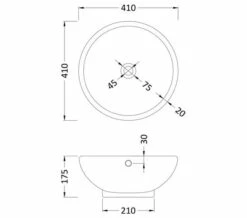 Nuie Tide 410mm Round White Counter Top Vessel Basin -Duravit Sales Shop M700 2021 4 14 12 2 8 40