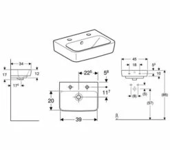 Geberit Selnova 450 X 340mm Compact Handrinse Basin -Duravit Sales Shop M700 2021 4 21 12 16 2 98