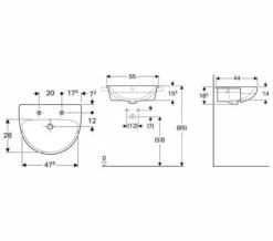 Geberit Selnova 550 X 440mm Semi Recessed Basin White -Duravit Sales Shop M700 2021 4 26 11 36 2 333