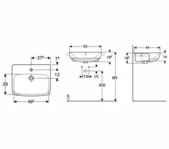Geberit Selnova 550 X 440mm Semi Recessed Basin White -Duravit Sales Shop M700 2021 4 26 11 37 12 714