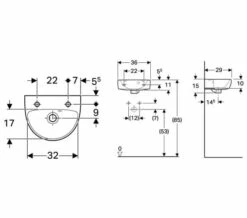 Geberit Selnova Round 360 X 290mm Handrinse Washbasin White -Duravit Sales Shop M700 2021 4 26 8 26 43 460