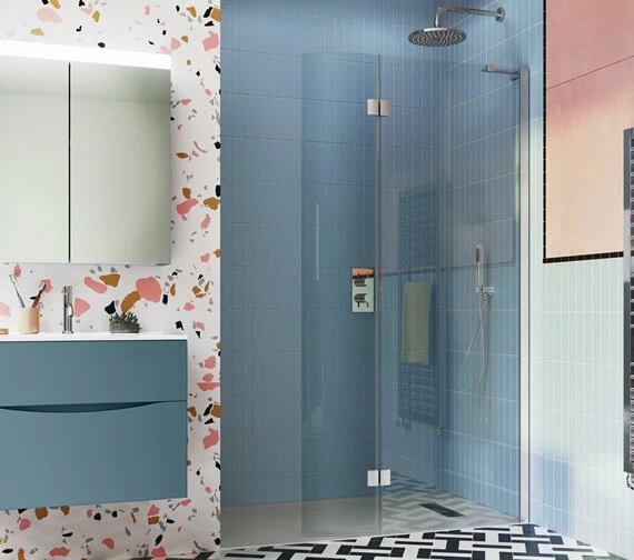 Crosswater Design Plus Walk In Easy Access Shower Enclosure With 300mm Return Panel 4 Crosswater Design Plus Walk In Easy Access Shower Enclosure With 300mm Return Panel - Image 4