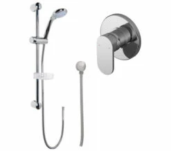 Nuie Binsey Manual Shower Valve With Slide Rail Kit Chrome And Elbow