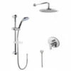 Nuie Arvan Concealed Round Chrome Manual Valve With Shower Kit And Head