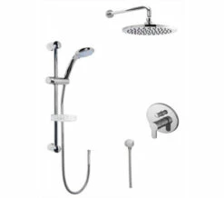 Nuie Arvan Concealed Round Chrome Manual Valve With Shower Kit And Head