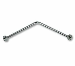 Delabie Angled Bright Polished Curtain Rail