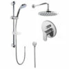 Nuie Binsey Round Manual Valve With Shower Kit Chrome And Fixed Head