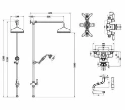 Hudson Reed Topaz Triple Exposed Mixer Shower Valve With Rigid Riser -Duravit Sales Shop M700 2021 8 17 13 51 11 506