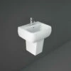 RAK Metropolitan 1 Tap Hole White Basin With Semi Pedestal 420mm - MET42BAS1