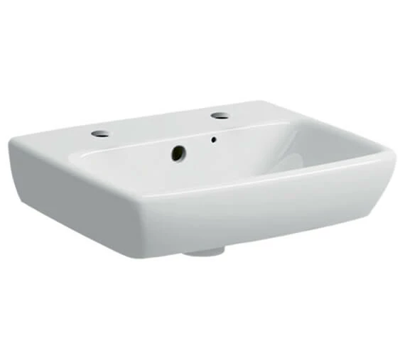 Geberit Selnova Square 450 X 350mm Handrinse Basin White 2 Geberit Selnova Square 450 X 350mm Handrinse Basin White - Image 2
