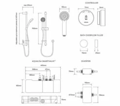 Aqualisa Quartz Slide Rail Kit With Digital Concealed Valve And Bath Filler -Duravit Sales Shop M700 2021 9 16 9 33 34 189