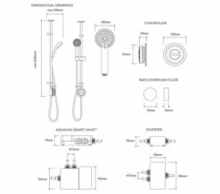 Aqualisa Quartz Classic Slide Rail Kit With Exposed Digital Valve And Bath Filler -Duravit Sales Shop M700 2021 9 18 7 43 16 636