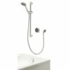 Aqualisa Quartz Touch Slide Rail Kit With Digital Concealed Valve And Bath Filler