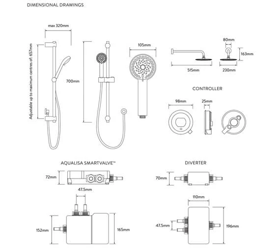 Aqualisa Quartz Touch Concealed Smart Digital Shower Valve With Kit 2 Aqualisa Quartz Touch Concealed Smart Digital Shower Valve With Kit - Image 2