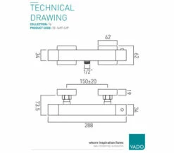 Vado TE Chrome Exposed Square Thermostatic Shower Valve -Duravit Sales Shop M700 2022 1 19 10 39 26 997