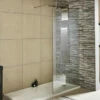 Nuie Wetroom Walk-In Shower Panel With Support Bar