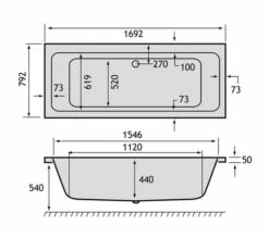 Carron Quantum Duo Double Ended White Acrylic Bath 5mm - 1700 X 800mm -Duravit Sales Shop M700 2022 1 5 14 38 15 969