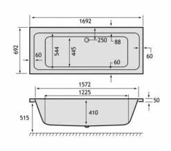 Carron Quantum Acrylic Double Ended White Bath 5mm - 1700 X 700mm -Duravit Sales Shop M700 2022 1 6 10 57 43 830
