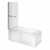 Joseph Miles Destry P-Shape 0 Tap-Hole Shower Bath Pack