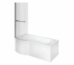 Joseph Miles Destry P-Shape 0 Tap-Hole Shower Bath Pack