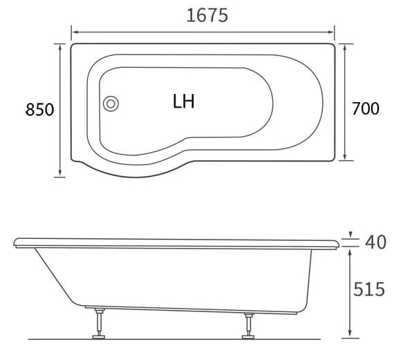 Joseph Miles Destry P-Shape 0 Tap-Hole Shower Bath Pack 4 Joseph Miles Destry P-Shape 0 Tap-Hole Shower Bath Pack - Image 4