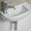 Essential Lily Slimline 450mm White Compact Basin