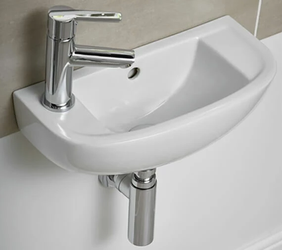 Essential Lily Slimline 450mm White Compact Basin 1 Essential Lily Slimline 450mm White Compact Basin
