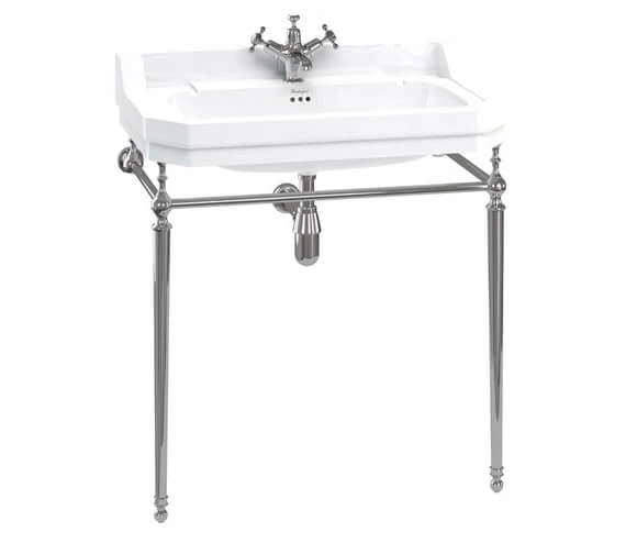 Burlington Edwardian 800mm Gloss White Basin With Washstand 1 Burlington Edwardian 800mm Gloss White Basin With Washstand